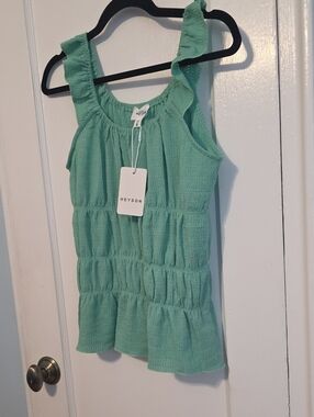 Heyson Women's Mint Green Ruffle Tank Top